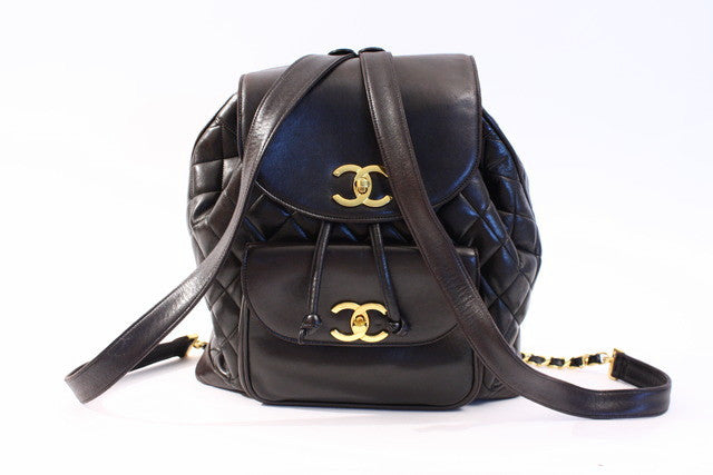Chanel Black Vintage Backpack - Gem