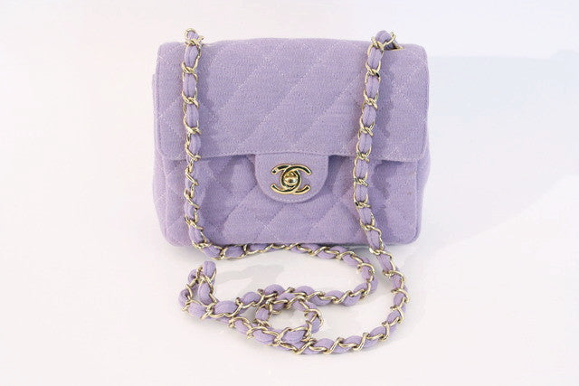 purple chanel flap wallet