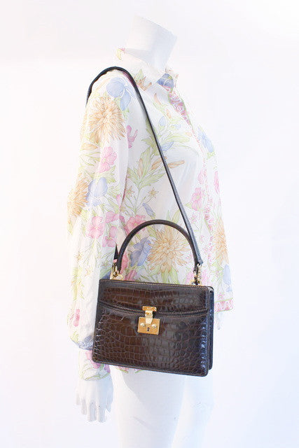 Vintage Gucci Crocodile Shoulder Bag  Bags, Vintage handbags, Vintage gucci