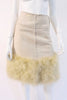 Vintage Chanel Shearling Feather Skirt