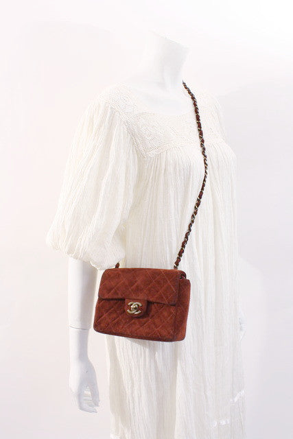 Vintage CHANEL Burgundy Double Flap Bag at Rice and Beans Vintage