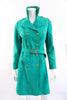 Vintage 70's Mitzou Emerald Green Suede Coat