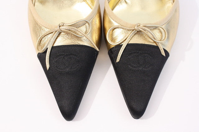 Vintage CHANEL Slingback Heels at Rice and Beans Vintage