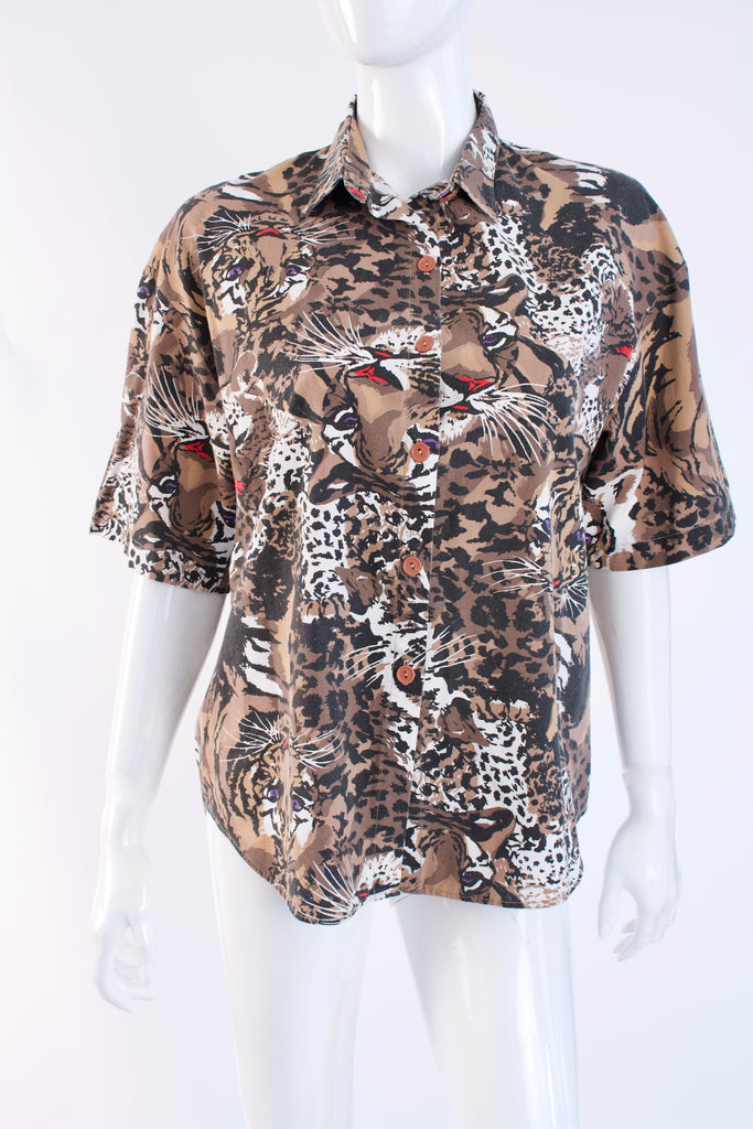 Vintage 80's Leopard Shirt
