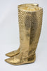 Vintage Bronze "Snakeskin" Italian Leather Boots