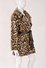 Vintage 60's SAFARI Faux Leopard Fur Wrap Coat