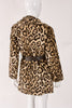Vintage 60's SAFARI Faux Leopard Fur Wrap Coat