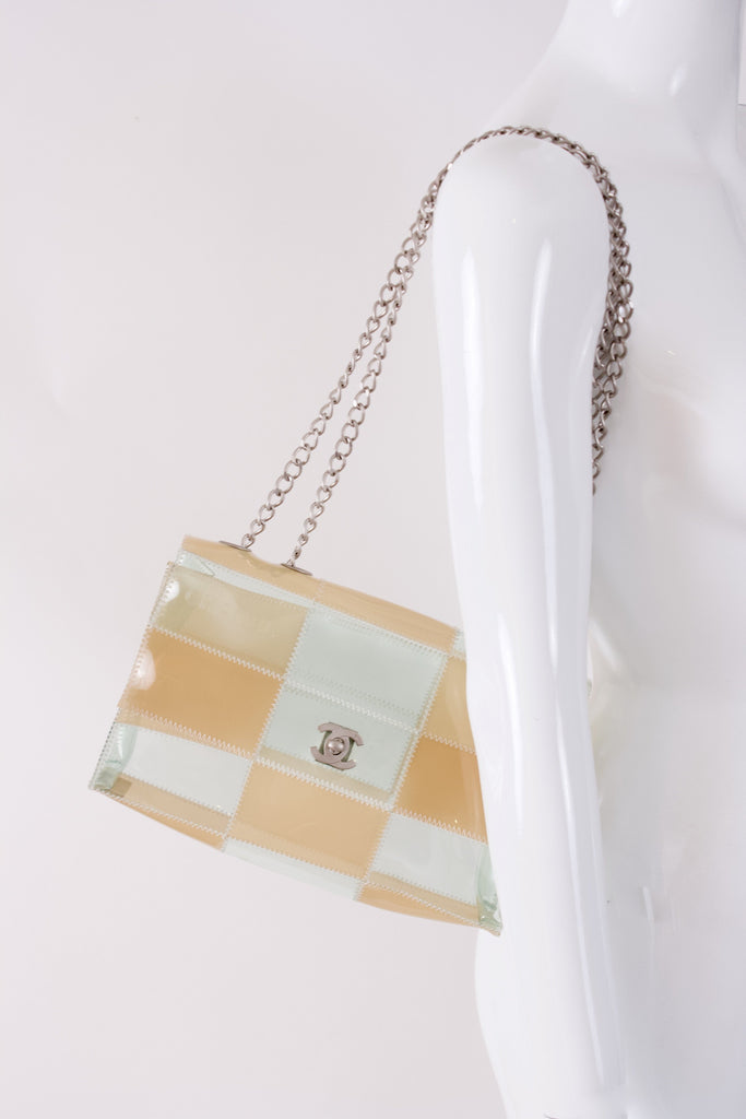 Vintage CHANEL Naked Patchwork Clear Bag at Rice and Beans Vintage
