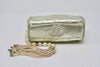 Rare Vintage CHANEL Gold Clutch With Pearl & Bijoux Accent