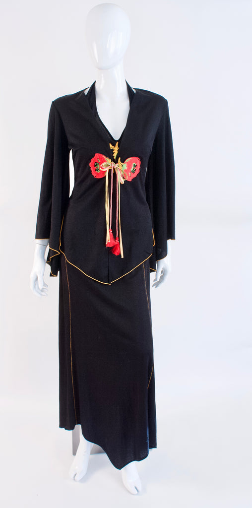 Vintage 70's 2 Piece Dress & Jacket Set