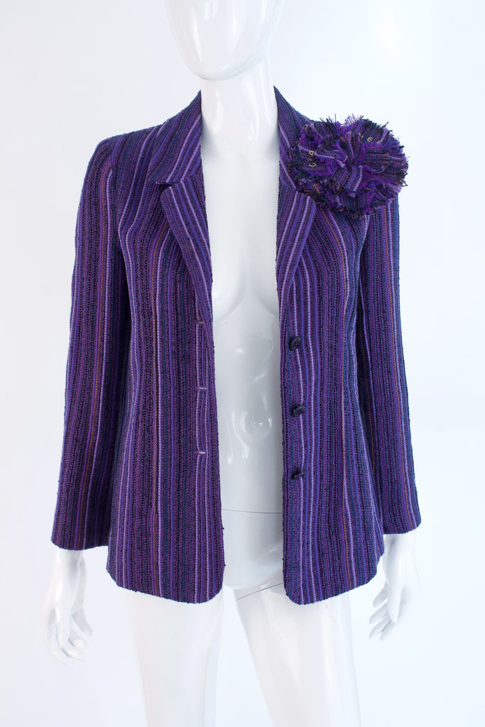 Chanel purple violet lilac leather jacket  wwwchanelvintagenet