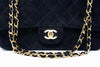 Vintage CHANEL Black Suede Single Flap Bag