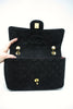 Vintage CHANEL Black Suede Single Flap Bag