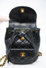 Iconic Vintage CHANEL Black Lambskin Backpack