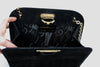 Vintage FERRAGAMO Black Suede Handbag Or Clutch