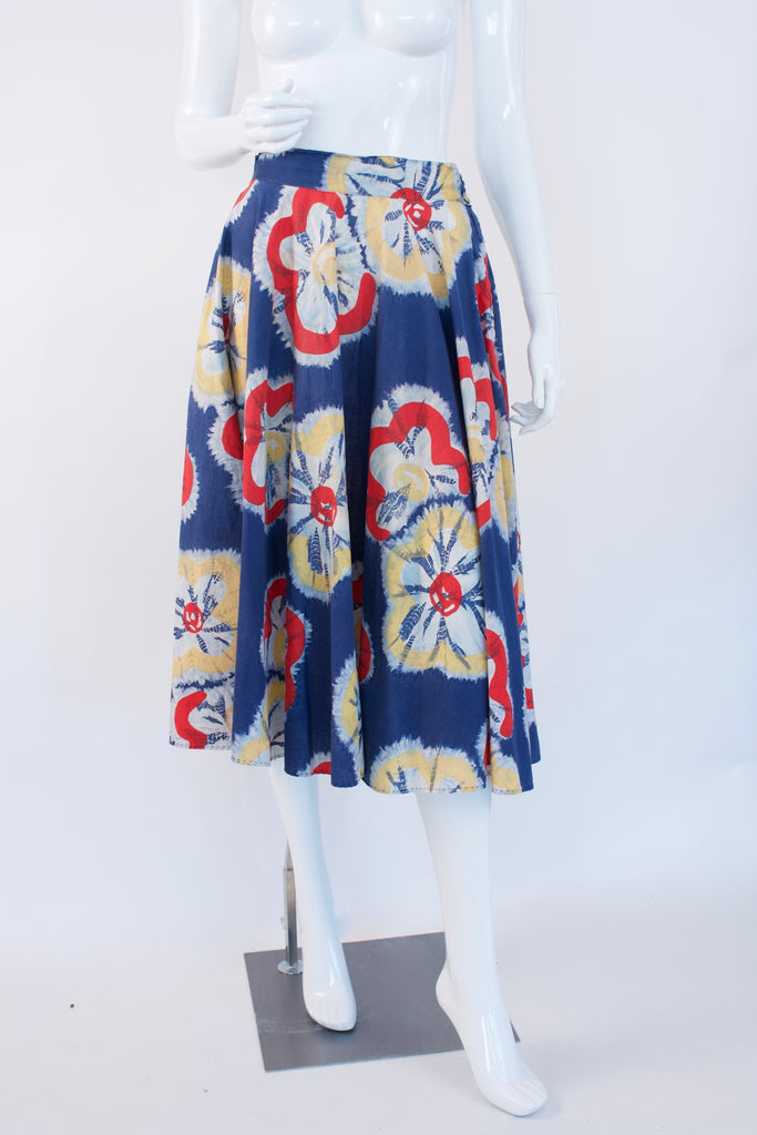 Vintage 70's Batik Tie-Dye Skirt