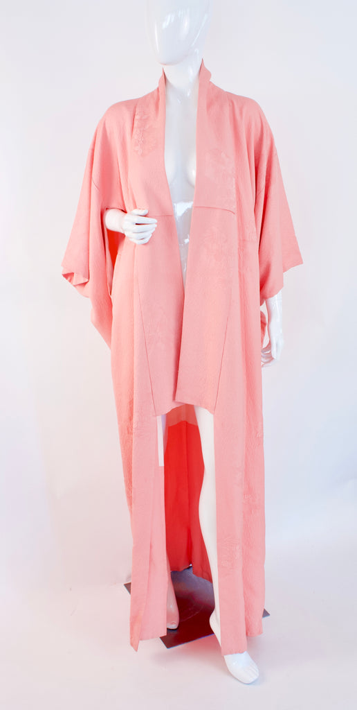 Vintage Pink Silk Kimono