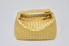 BOTTEGA VENETA Gold Intrecciato Leather Bag