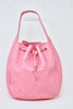 BOTTEGA VENETA Pink Large Intrecciato Shoulder Bag
