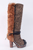 New Fall 2010 CHANEL Fur & Tweed Platform Boots