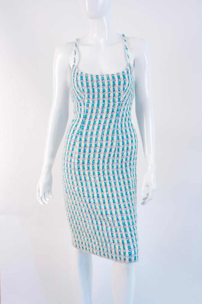 Rare S/S 1992 Vintage CHANEL Tweed Dress at Rice and Beans Vintage