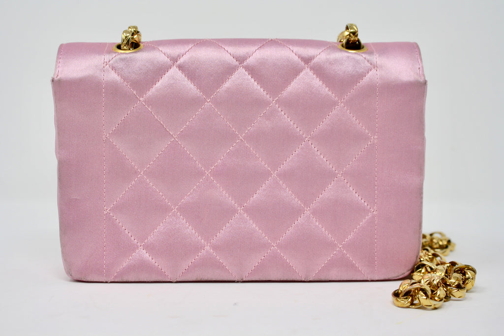Rare Vintage CHANEL Pink Diana Flap Bag at Rice and Beans Vintage