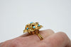 Vintage 70's 18K Gold & Turquoise Cocktail Ring
