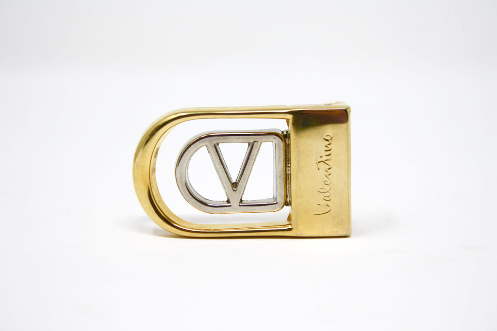 Vintage VALENTINO Logo Belt Buckle