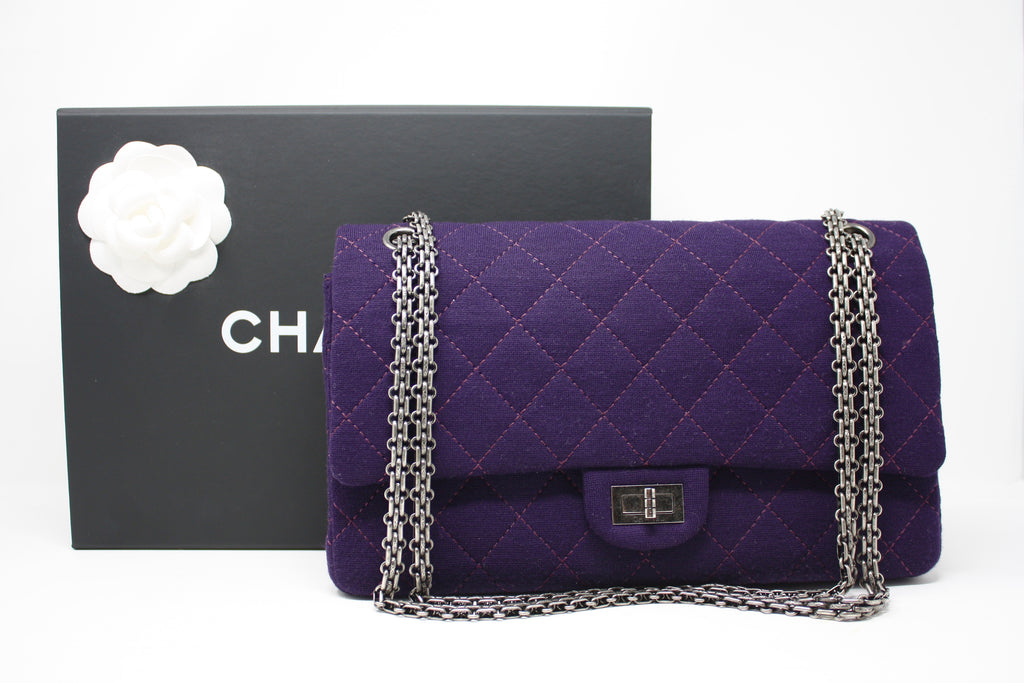 CHANEL Purple Reissue 226 Double Flap Bag at Rice and Beans Vintage