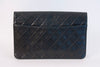 Rare Vintage CHANEL Black Lambskin Flap Bag Or Clutch