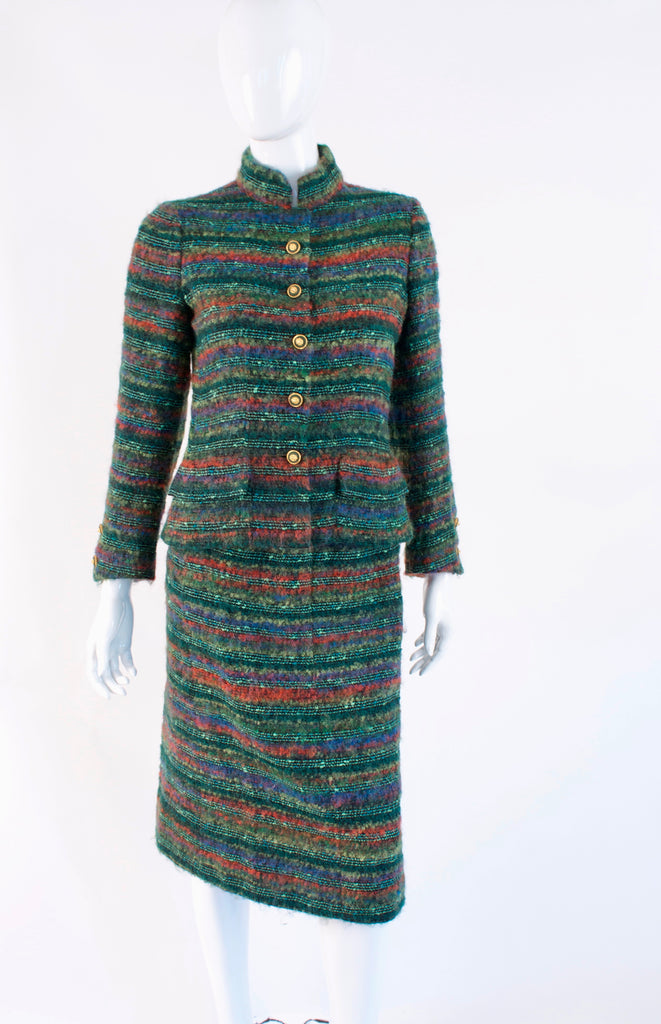 Vintage 60's CHANEL Haute Couture Jacket Skirt Suit