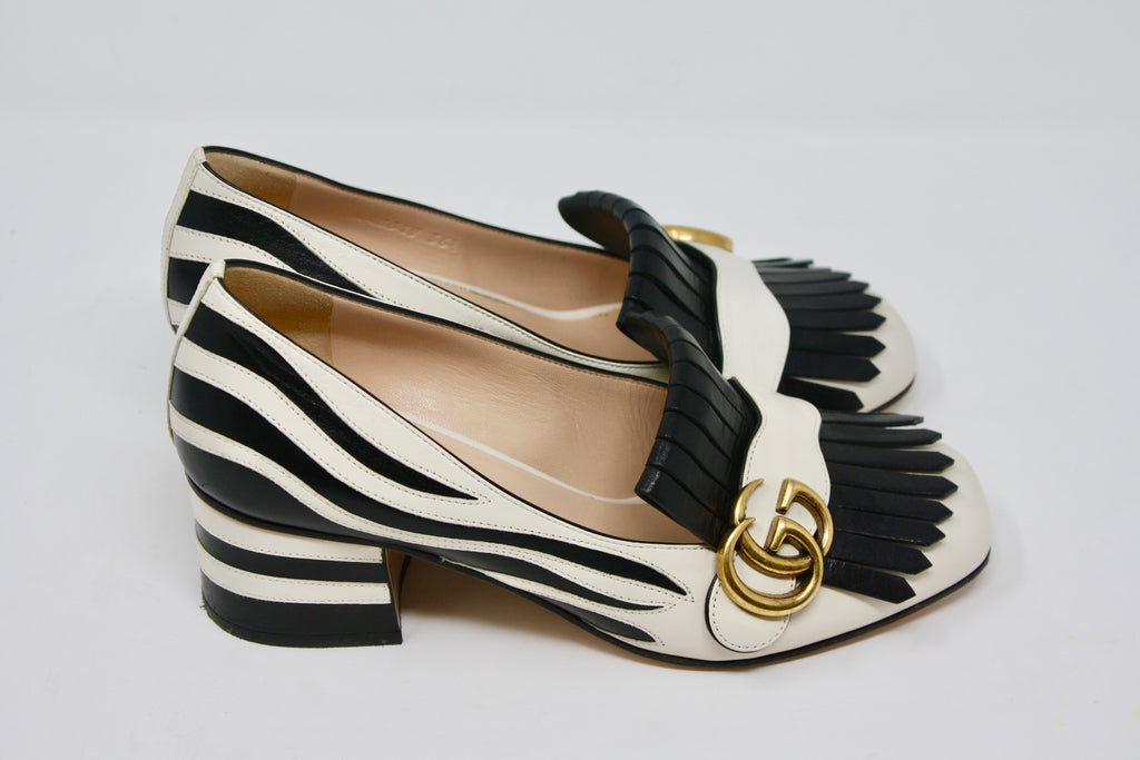 Limited Edition GUCCI Marmont Zebra Pumps at Rice and Beans Vintage