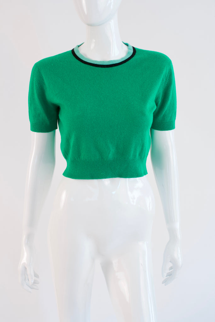 Vintage CHANEL Cropped Cashmere Sweater at Rice and Beans Vintage