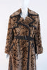 Rare Vintage 70's SPORTOWNE Animal Print Faux Fur Trench Coat
