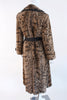 Rare Vintage 70's SPORTOWNE Animal Print Faux Fur Trench Coat