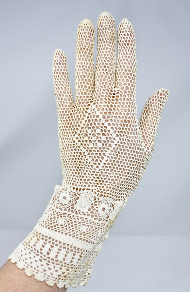 Vintage Irish Lace Gloves