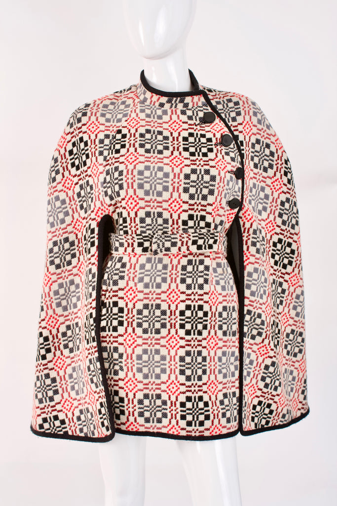 Vintage 60's Belted Wool Cape