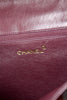 Rare Vintage CHANEL Burgundy Logo Flap Bag
