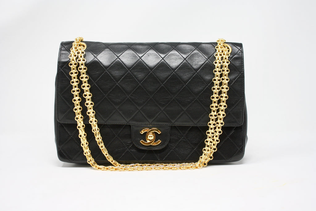 Lot - Vintage Chanel Double Flap Chain Shoulder Bag