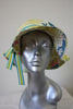 Vintage HERMES Silk Sun Hat with Ribbon Trim